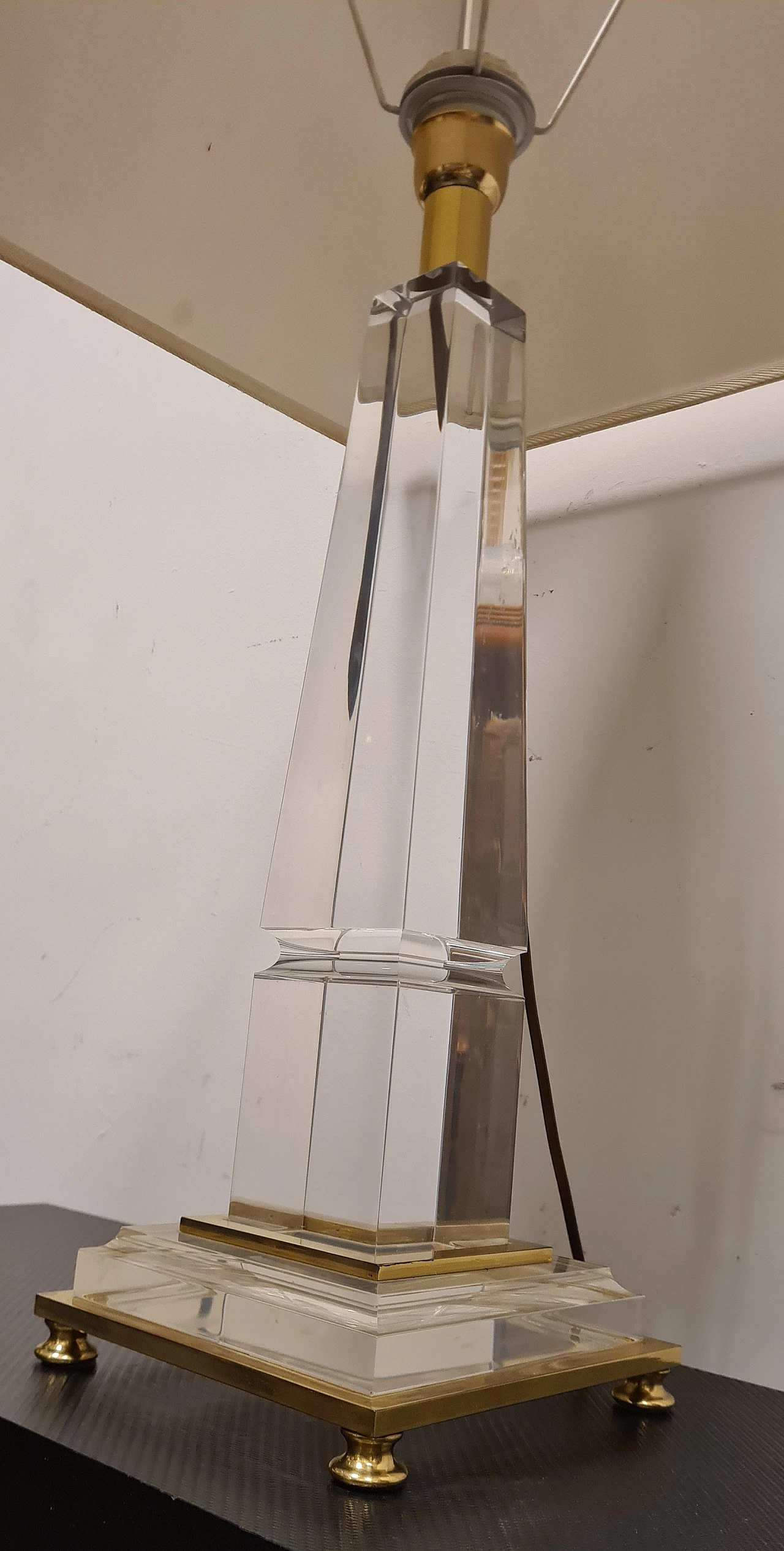 Obelisk table lamp attributed to Sandro Petti, 1970s 9