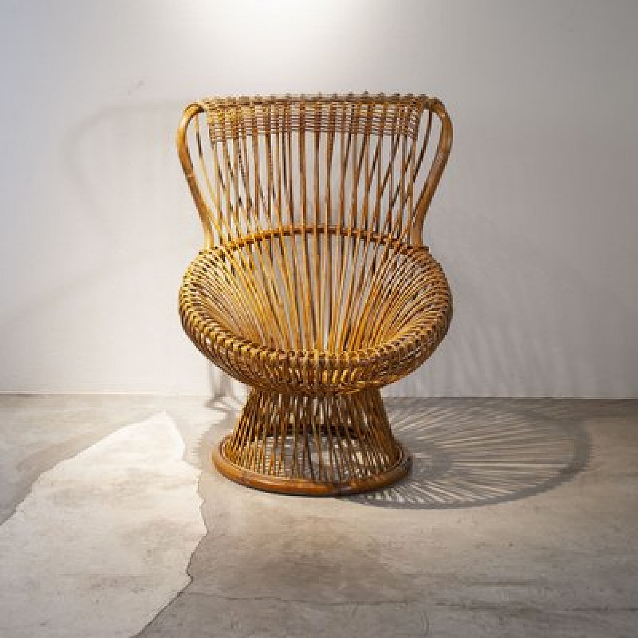 Margherita armchair in cane by Franco Albini, 1960s 1