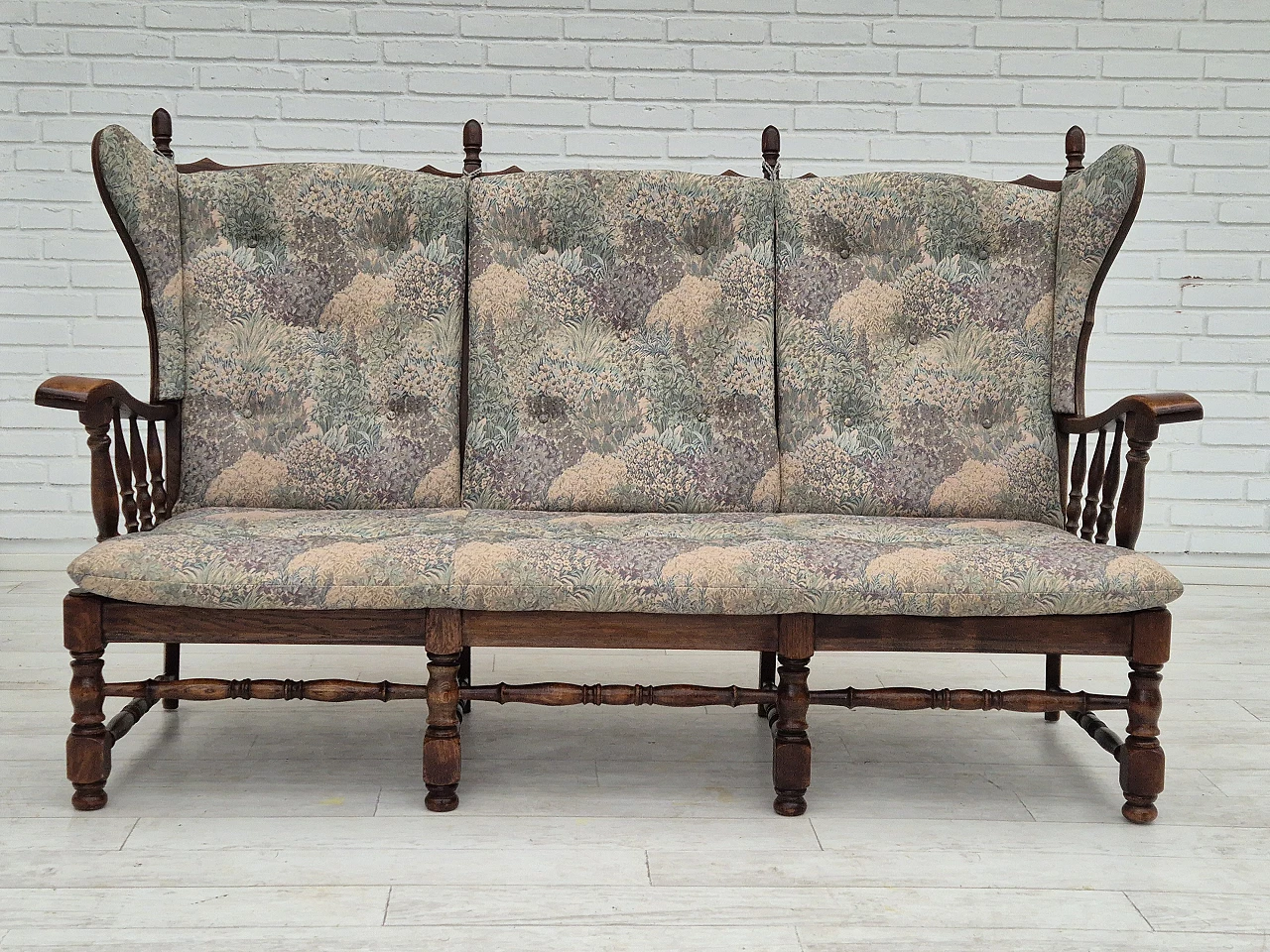 3 Seater sofa in oak wood by Regan Møbelfabrik, 1960s 1
