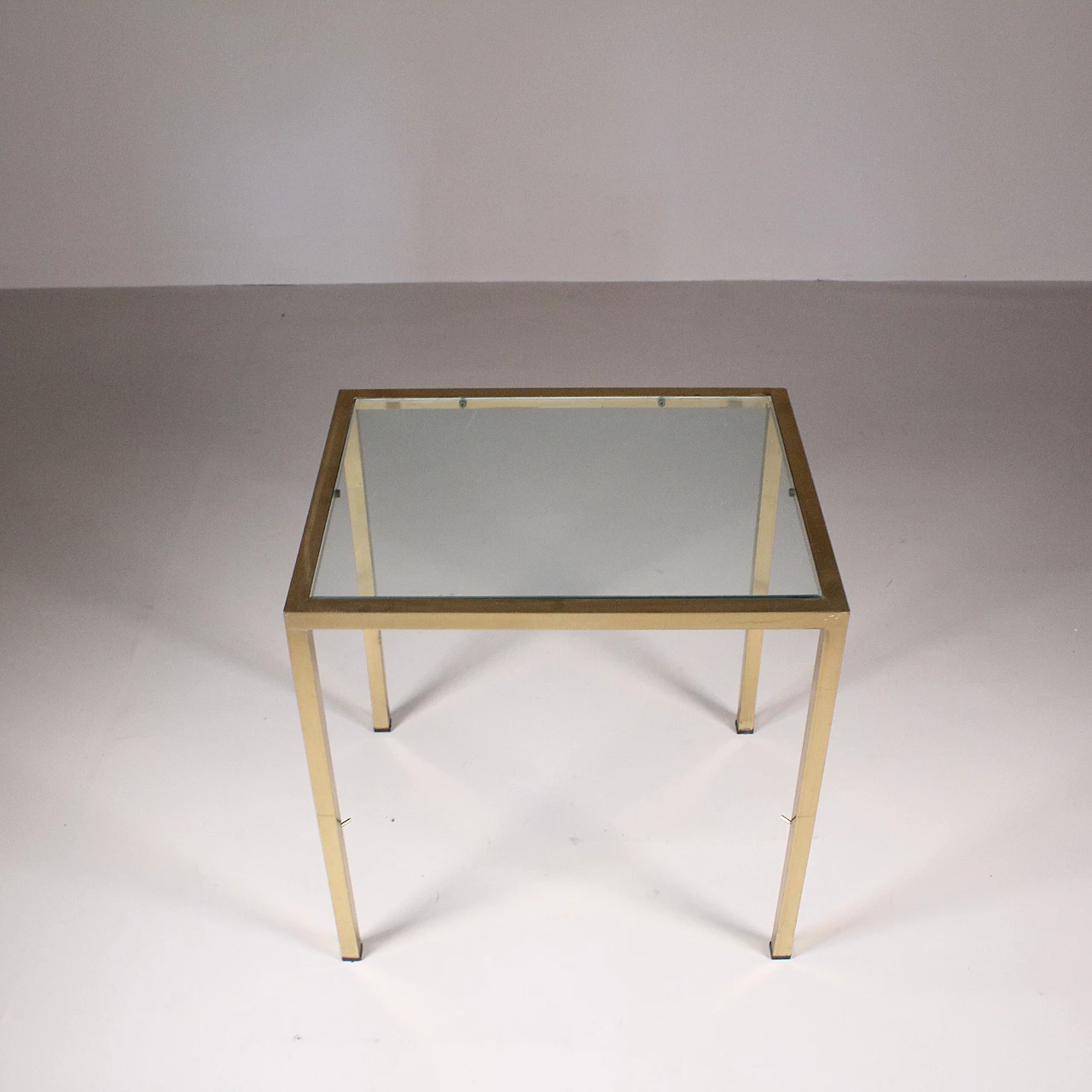 Pair of brass and glass coffee tables, 1960s 2