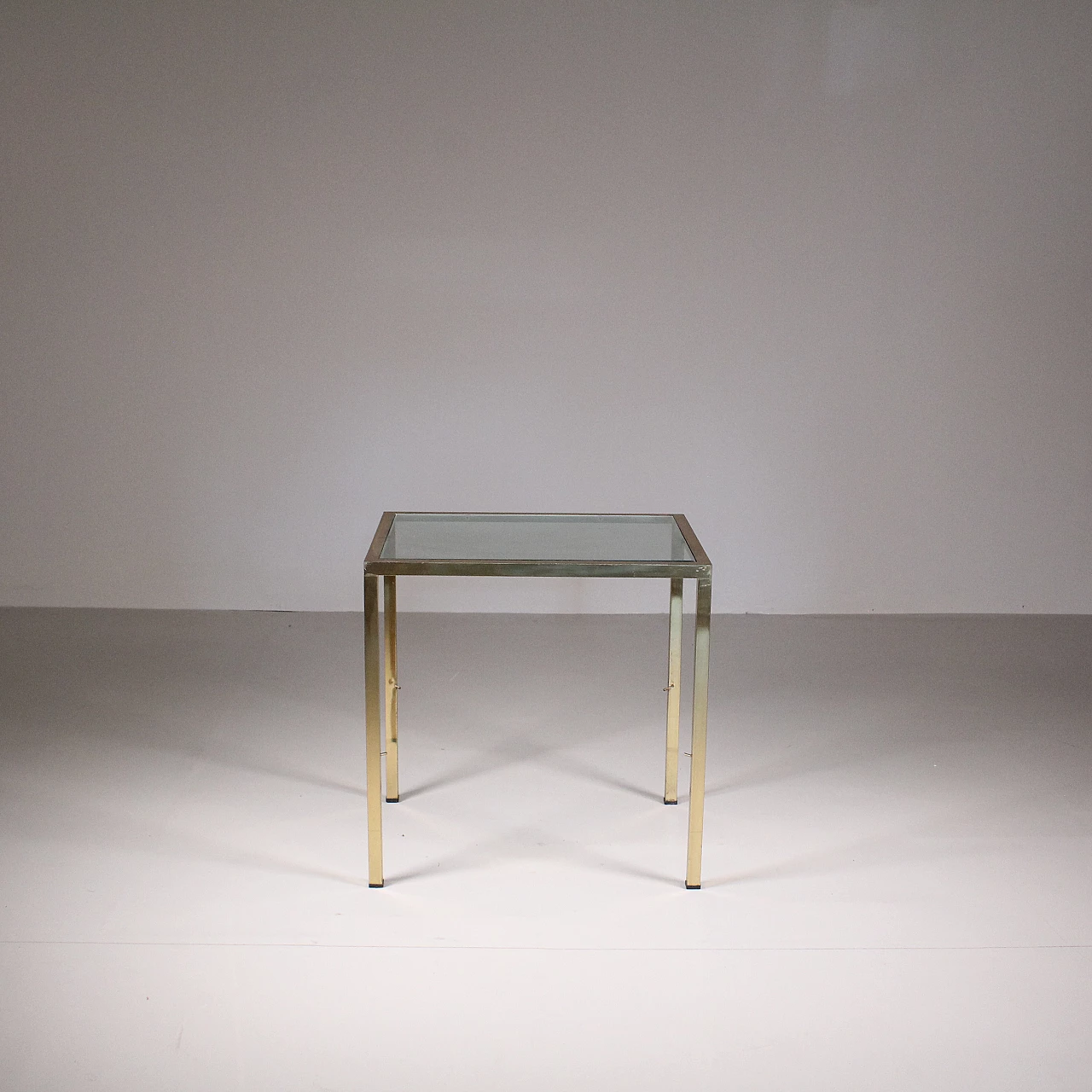 Pair of brass and glass coffee tables, 1960s 4
