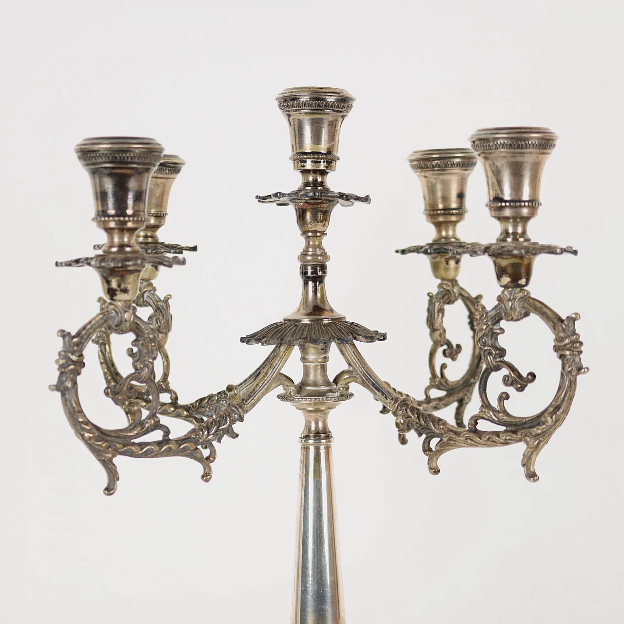 Pair of silver candelabra by Brandimarte 3