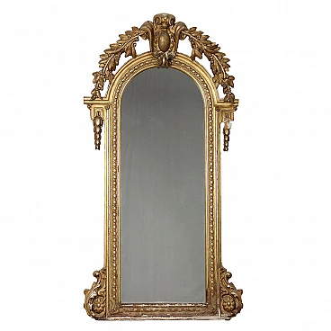 Eclectic carved and gilded mecha mirror, late 19th century