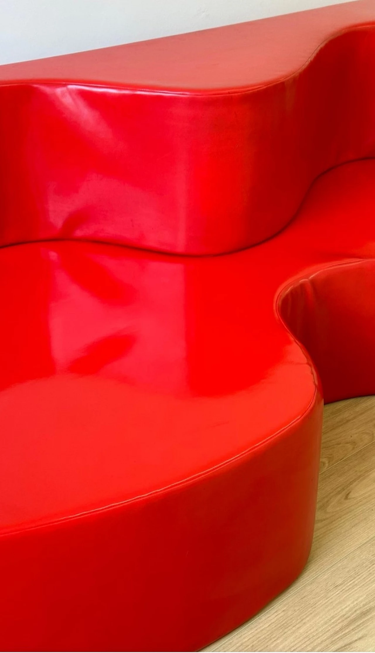 Divano rosso Superonda di Archizoom per Poltronova, 1967 9