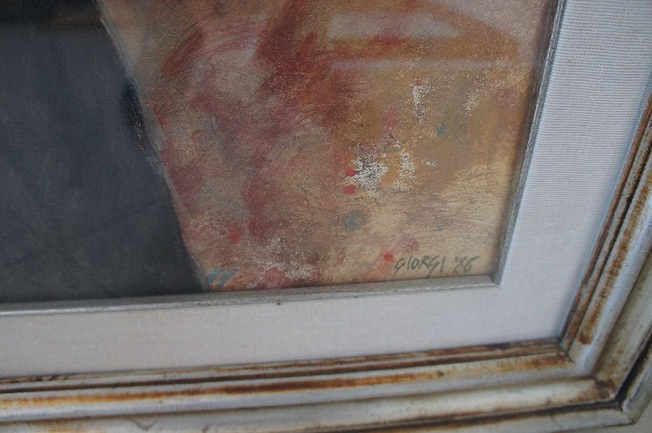 Giuseppe Giorgi, woman in evening dress, oil painting on canvas, 1986 3