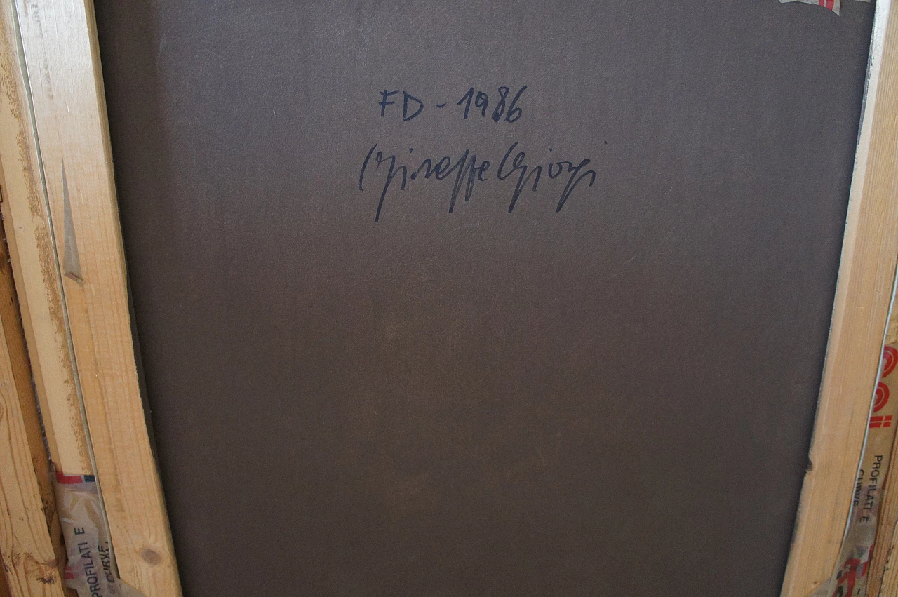 Giuseppe Giorgi, woman in evening dress, oil painting on canvas, 1986 4