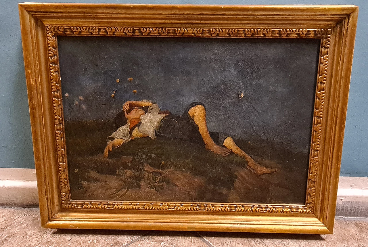 Pastorello a riposo, olio su tela 2