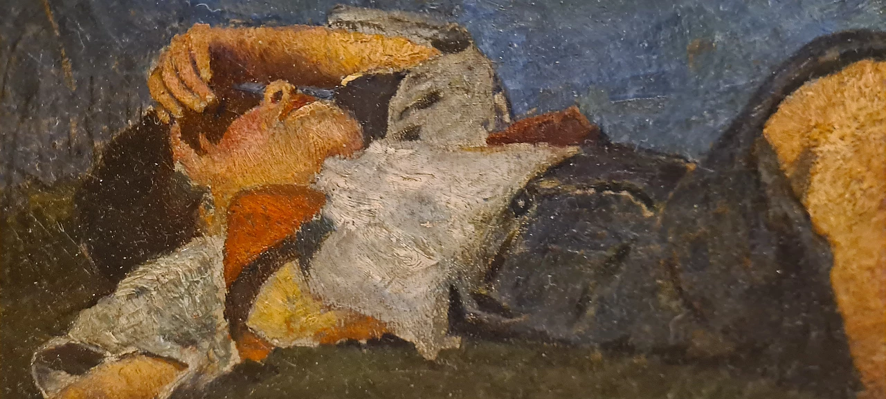 Pastorello a riposo, olio su tela 3