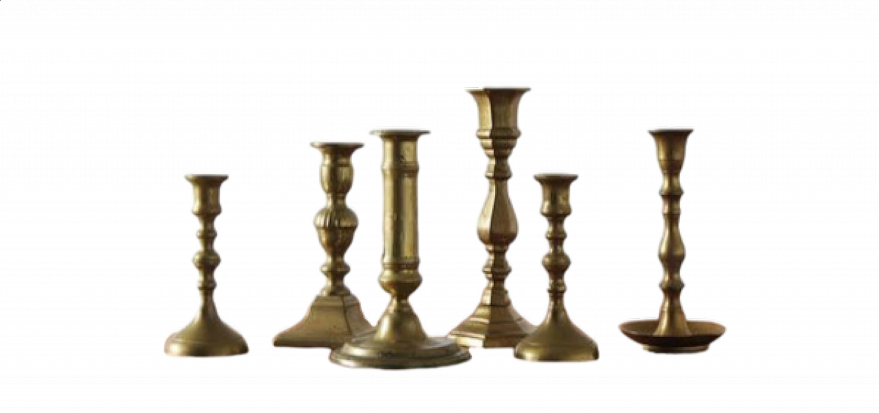 6 Candelieri in ottone, anni '60 5