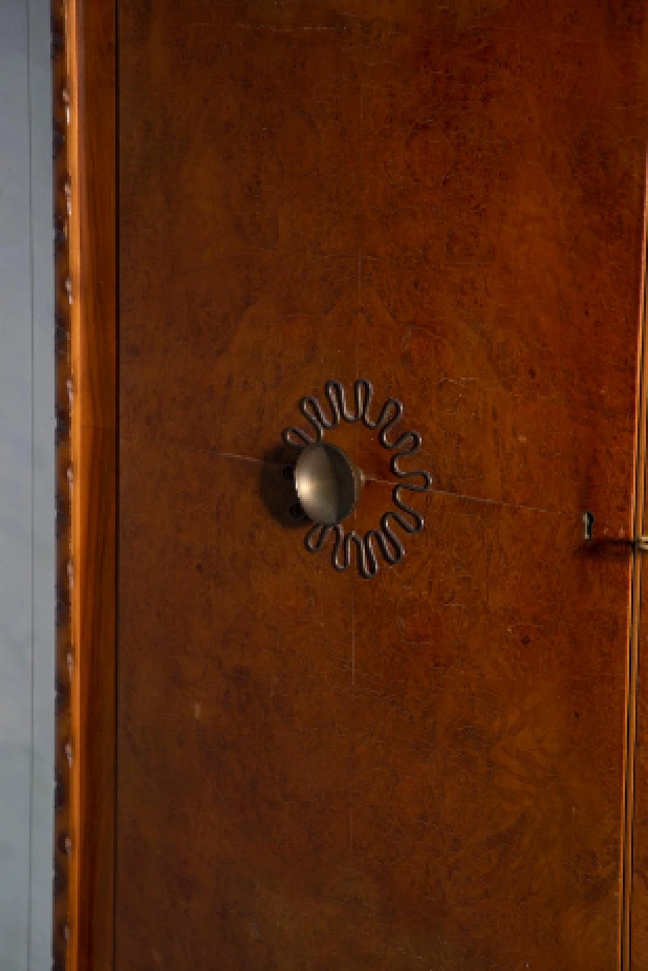 Wood wardrobe with mirror attributed to Paolo Buffa, 1950s 4