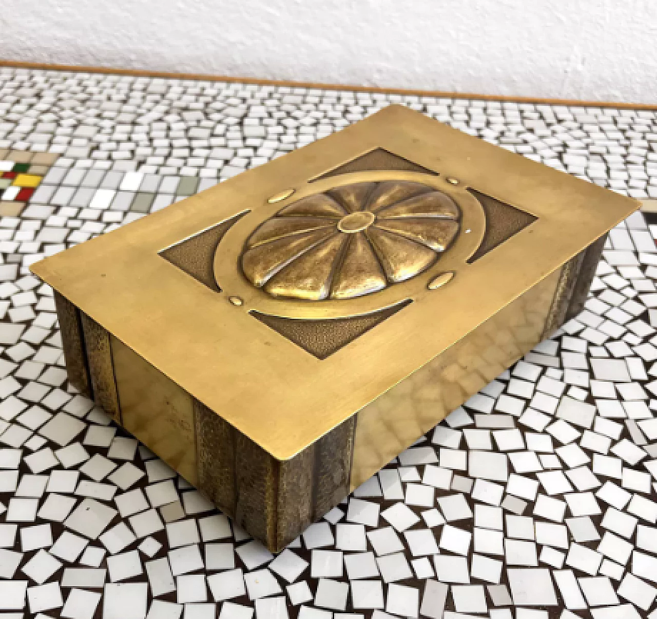 Art Deco brass cigar box by WMF, 1920s 12