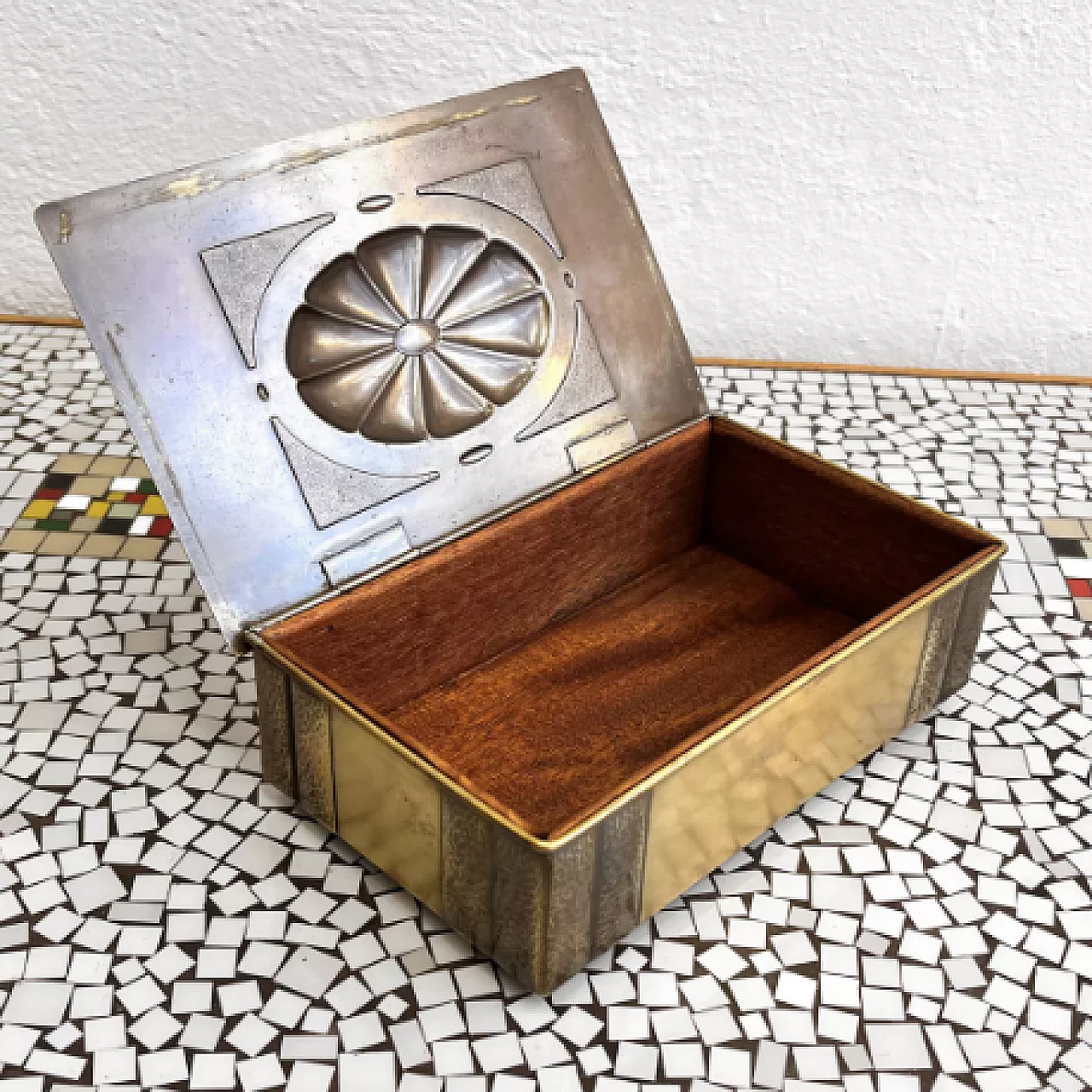 Art Deco brass cigar box by WMF, 1920s 13