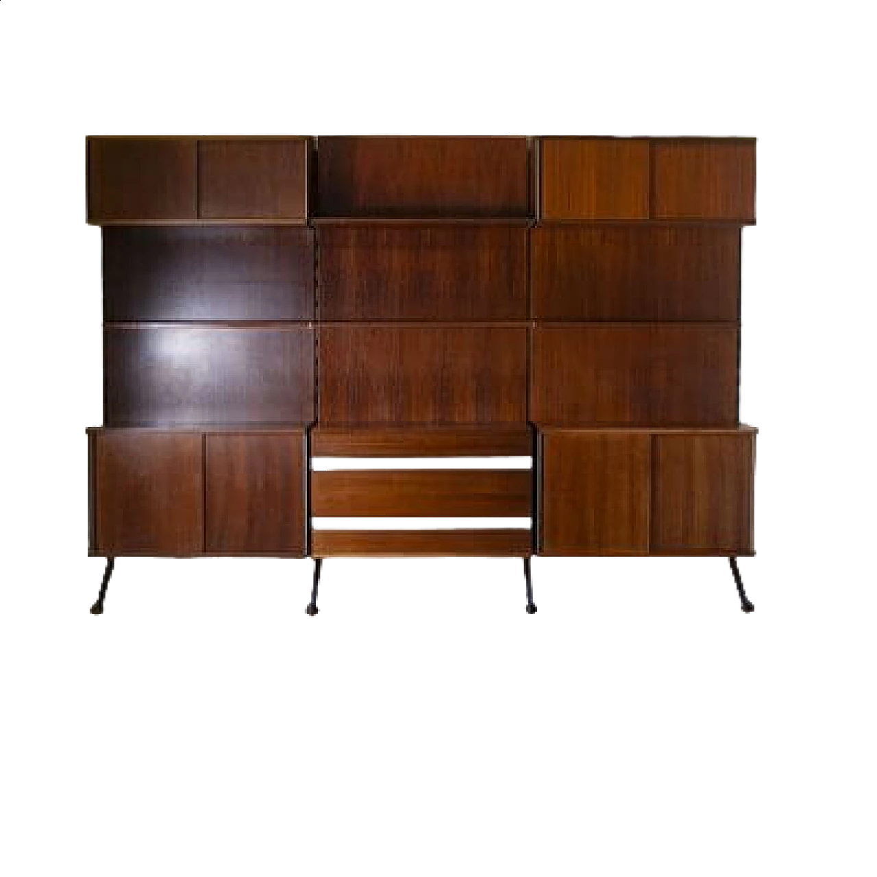 Three-module rosewood bookcase by Ico Parisi of Mim, 1960s 14
