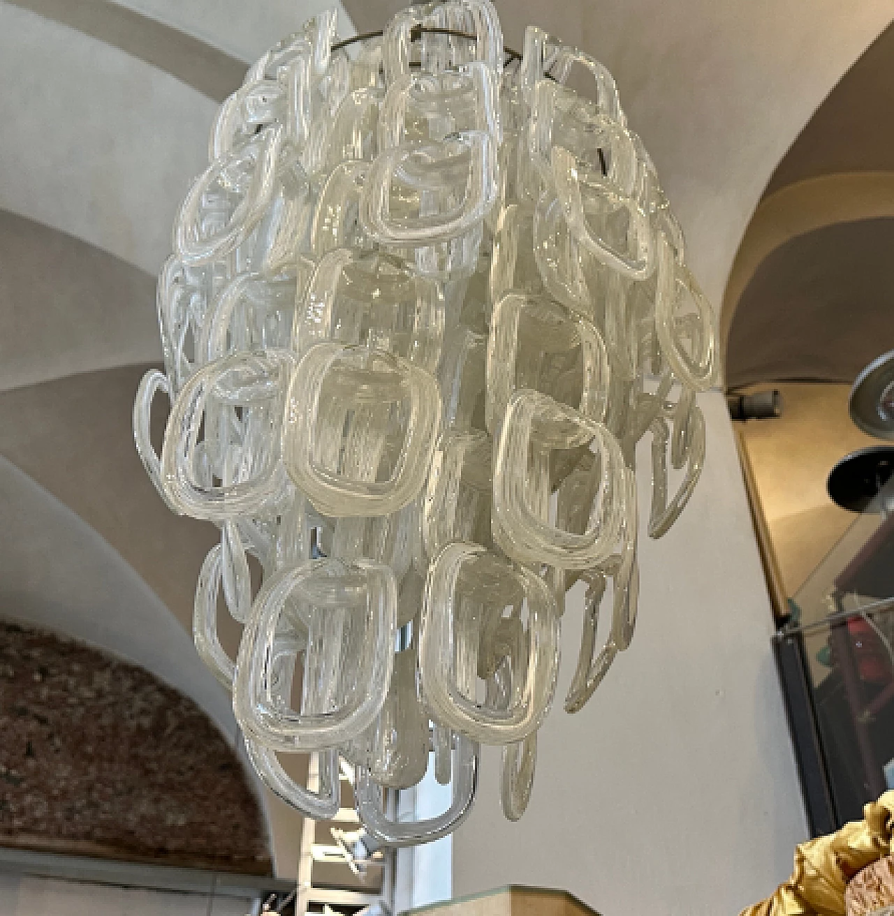 Giogali chandelier by Angelo Mangiarotti for Vistosi, 1970s 2