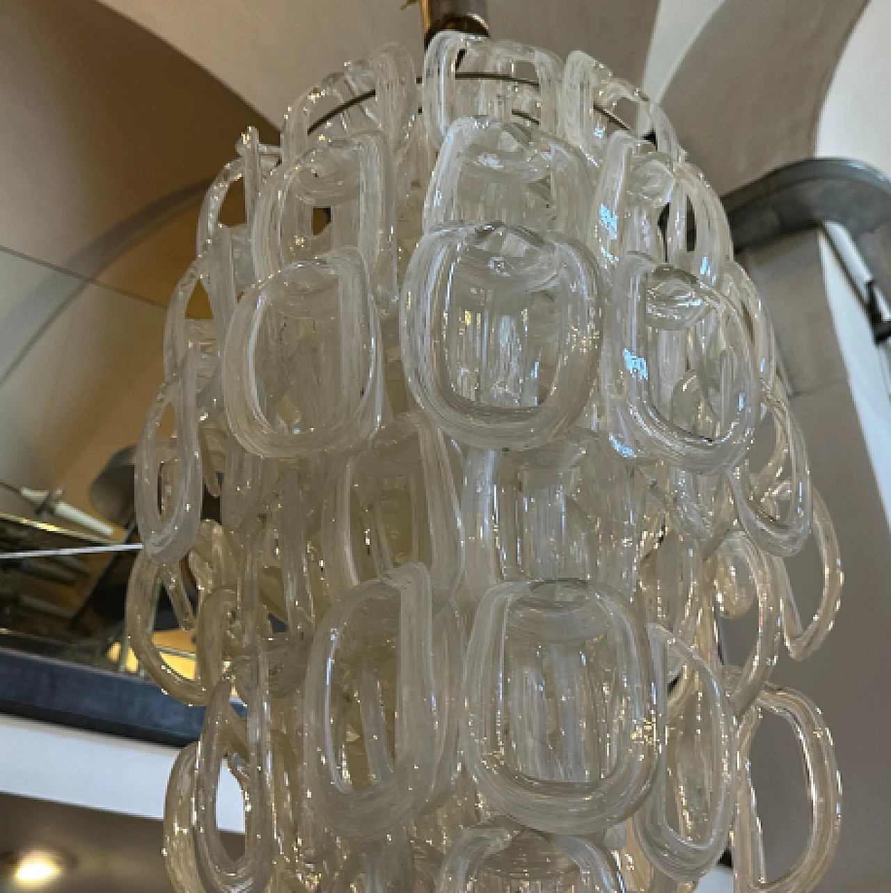 Giogali chandelier by Angelo Mangiarotti for Vistosi, 1970s 5