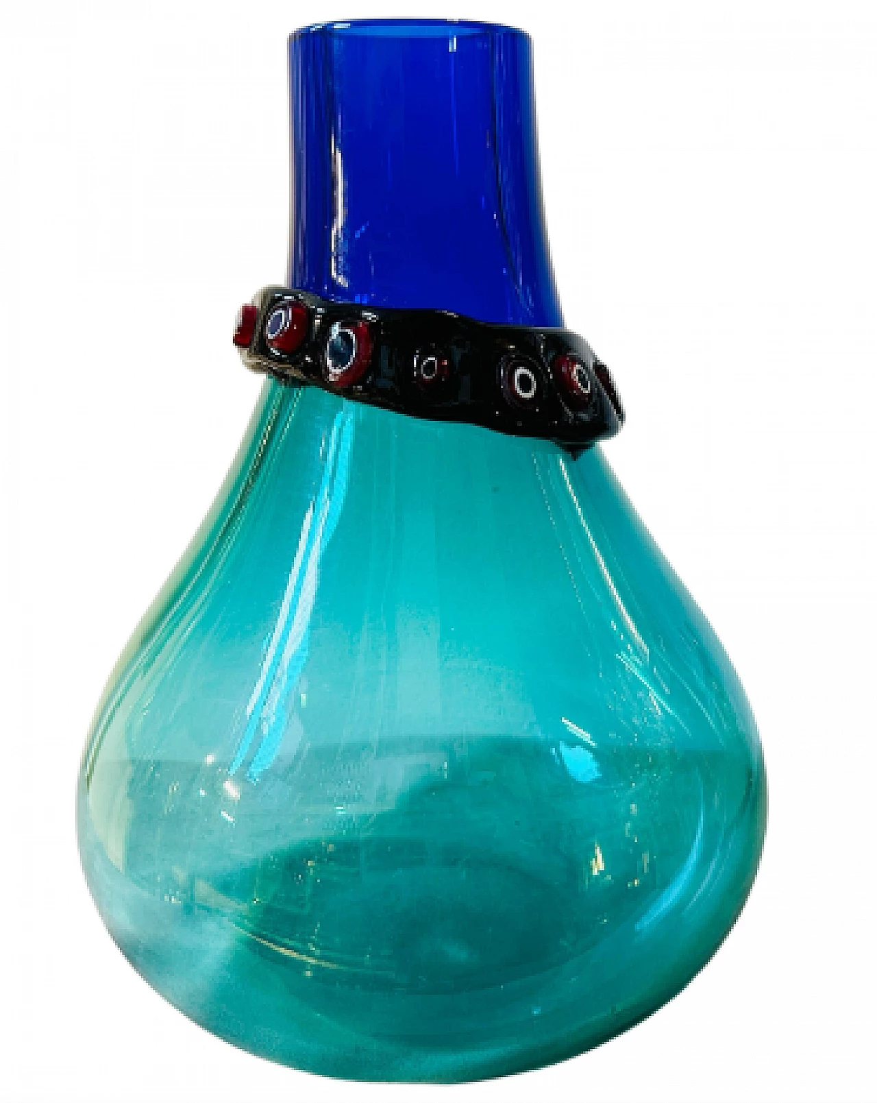 Murano glass incalmo vase by Alfredo Barbini, 1960s 1