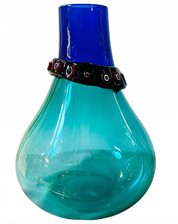 Murano glass incalmo vase by Alfredo Barbini, 1960s