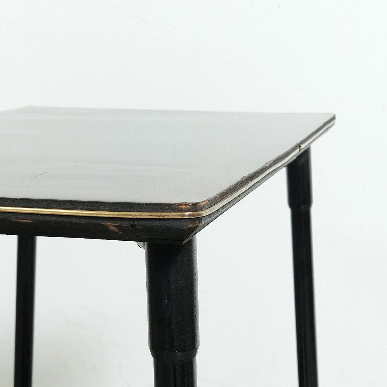 Carrello porta tv in ferro smaltato e palissandro di Rolein, anni '50 7