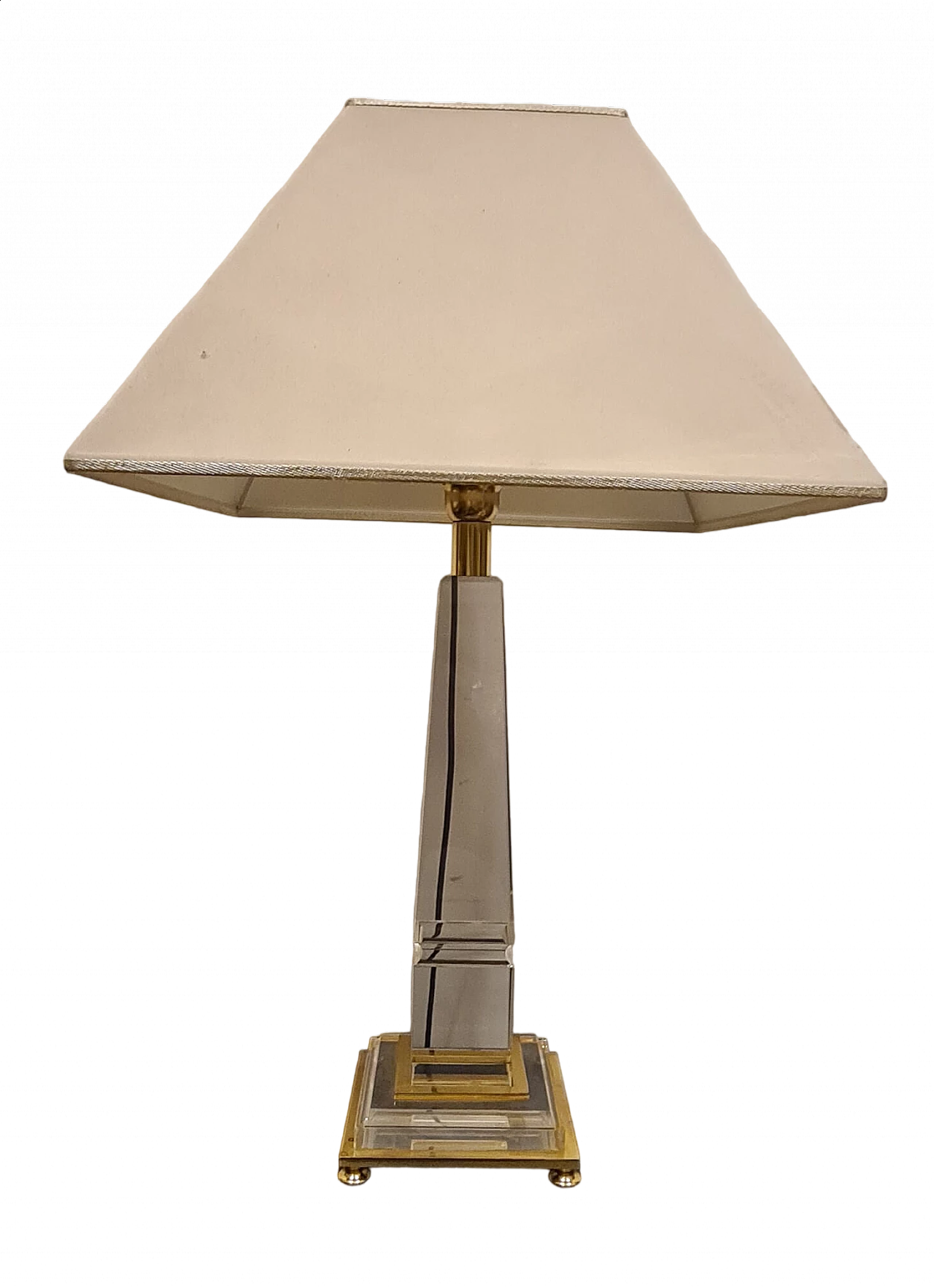 Obelisk table lamp attributed to Sandro Petti, 1970s 11