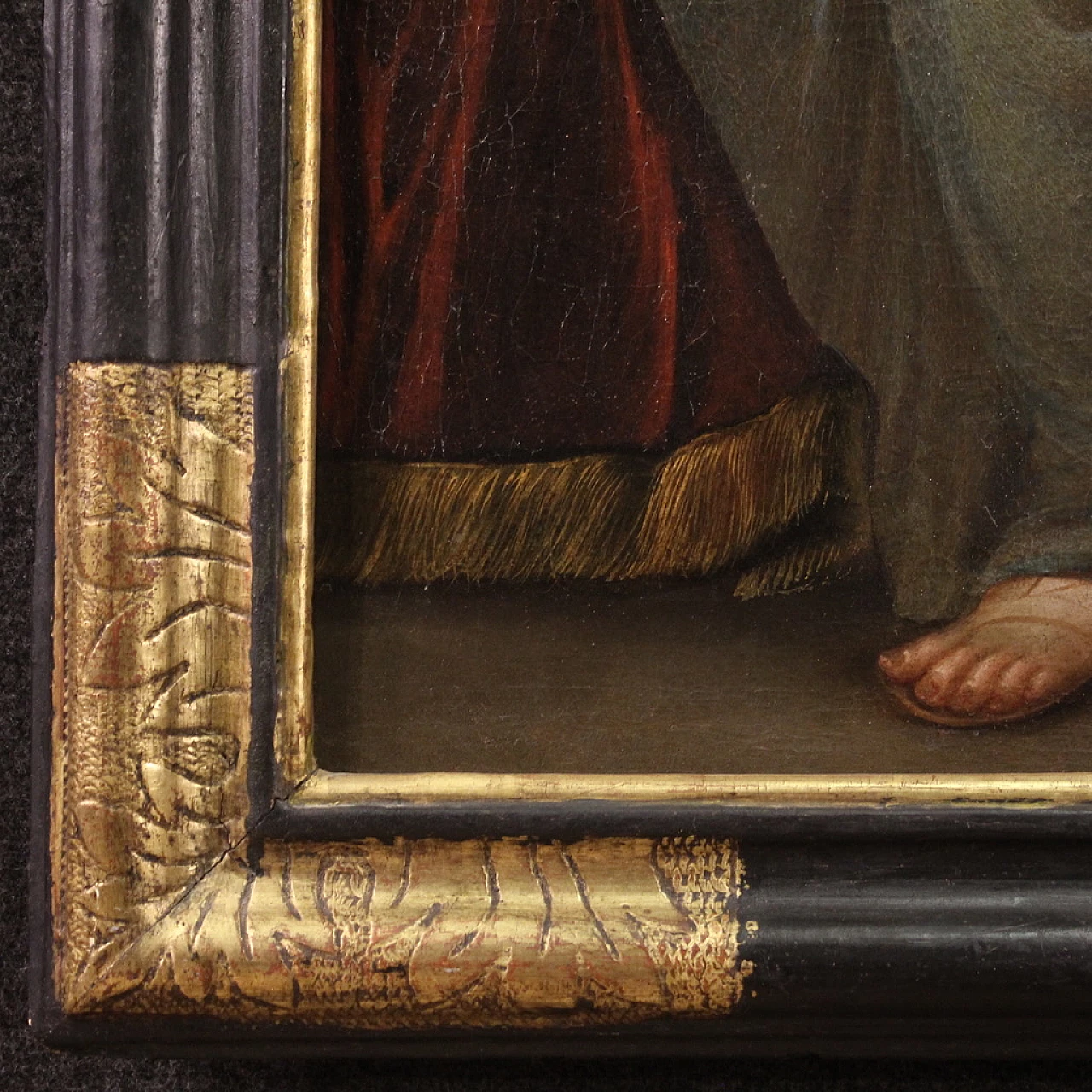 Madonna, Bambino e San Giovannino, dipinto a olio su tela, metà '700 12