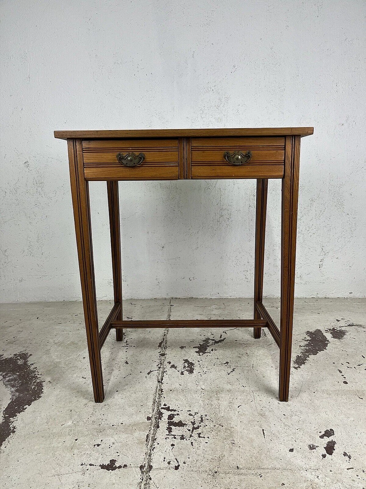 Inlaid wood console with drawers, 1940s 2