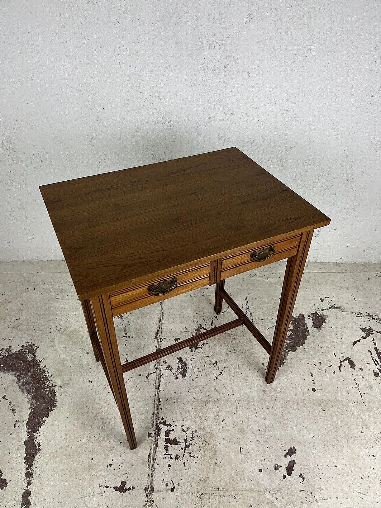 Inlaid wood console with drawers, 1940s 7