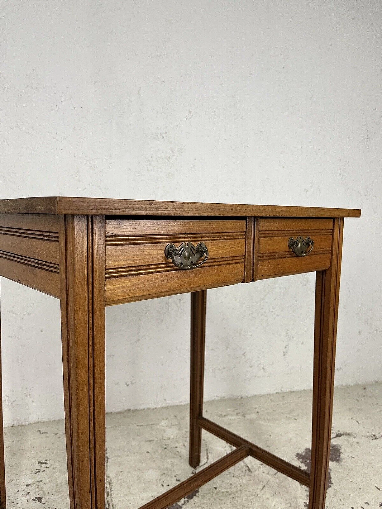 Inlaid wood console with drawers, 1940s 12
