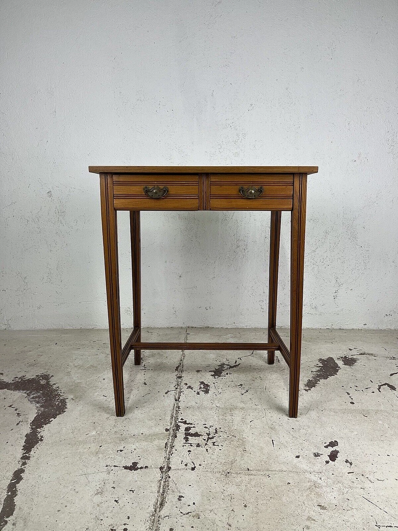 Inlaid wood console with drawers, 1940s 13