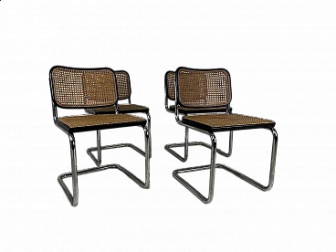 4 Cesca chairs by Marcel Breuer for Gavina, 1970s