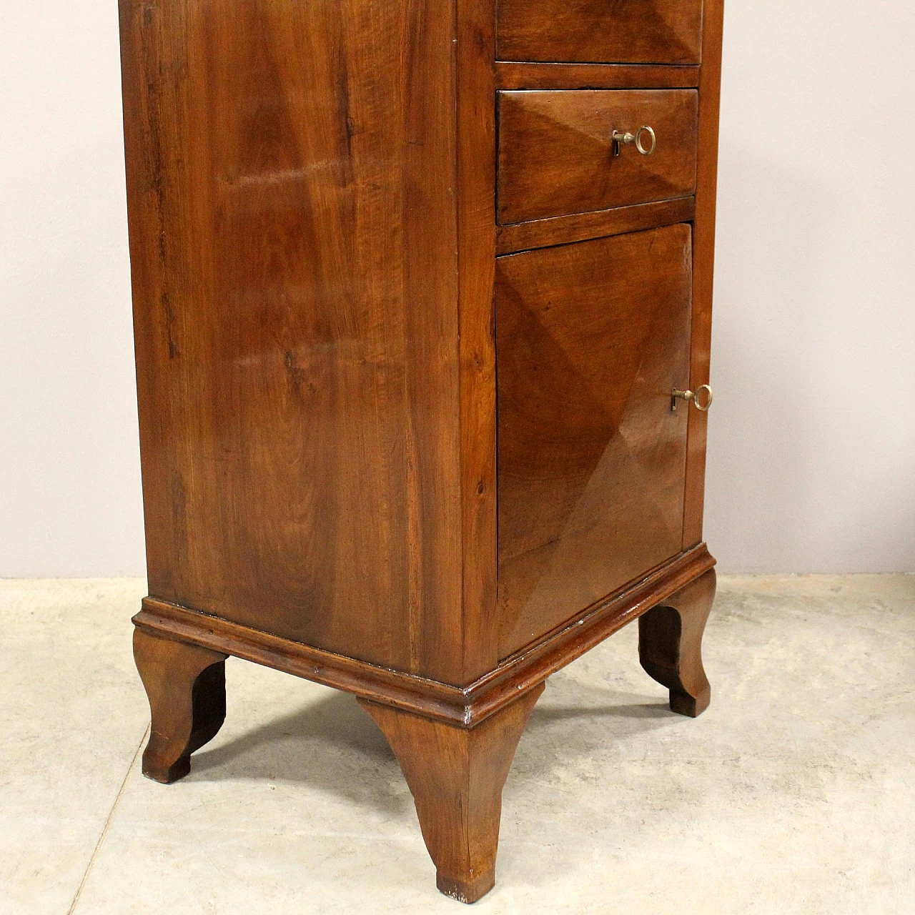 Directoire solid walnut bedside table, late 18th century 6
