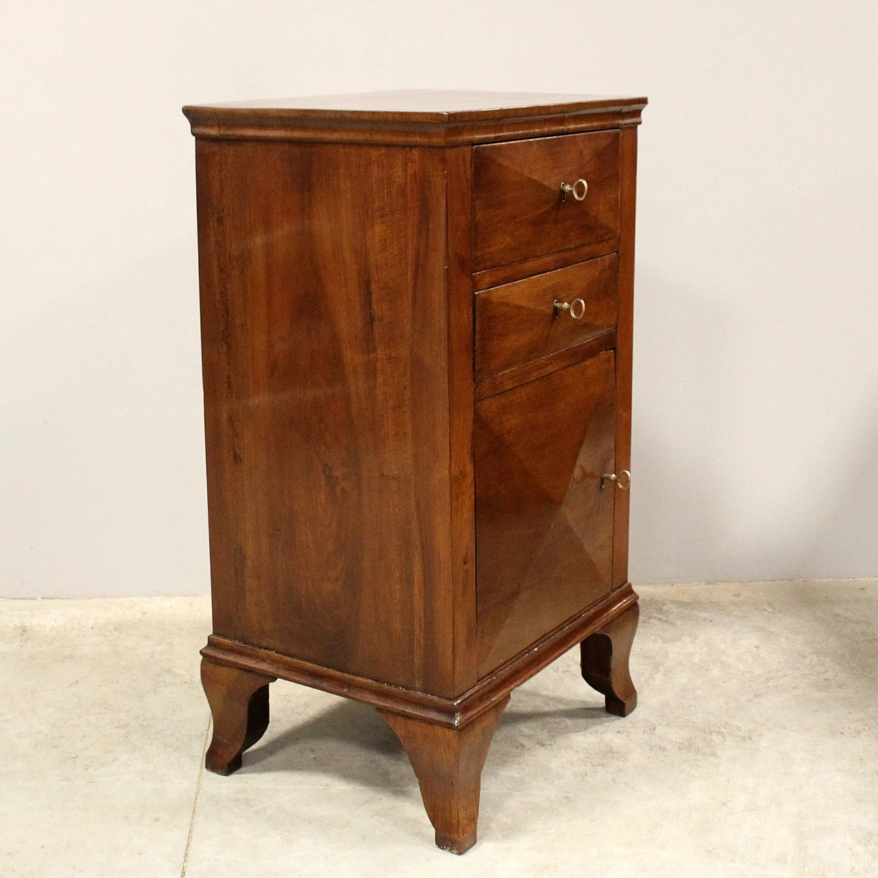 Directoire solid walnut bedside table, late 18th century 7