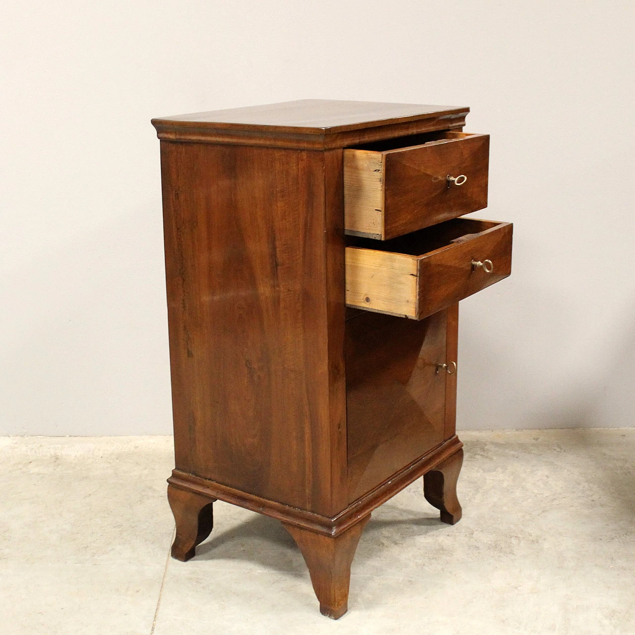 Directoire solid walnut bedside table, late 18th century 8