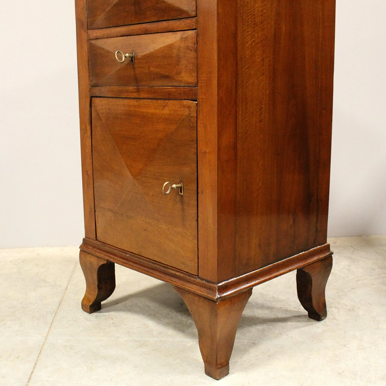Directoire solid walnut bedside table, late 18th century 9