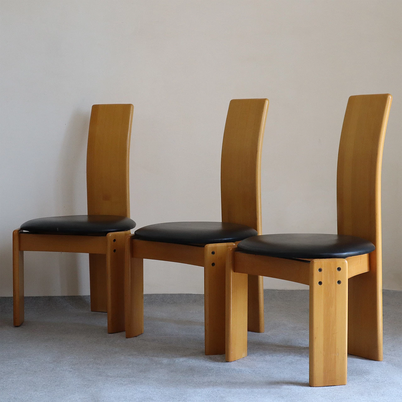 Table and 6 chairs by Afra and Tobia Scarpa, 1980s 7