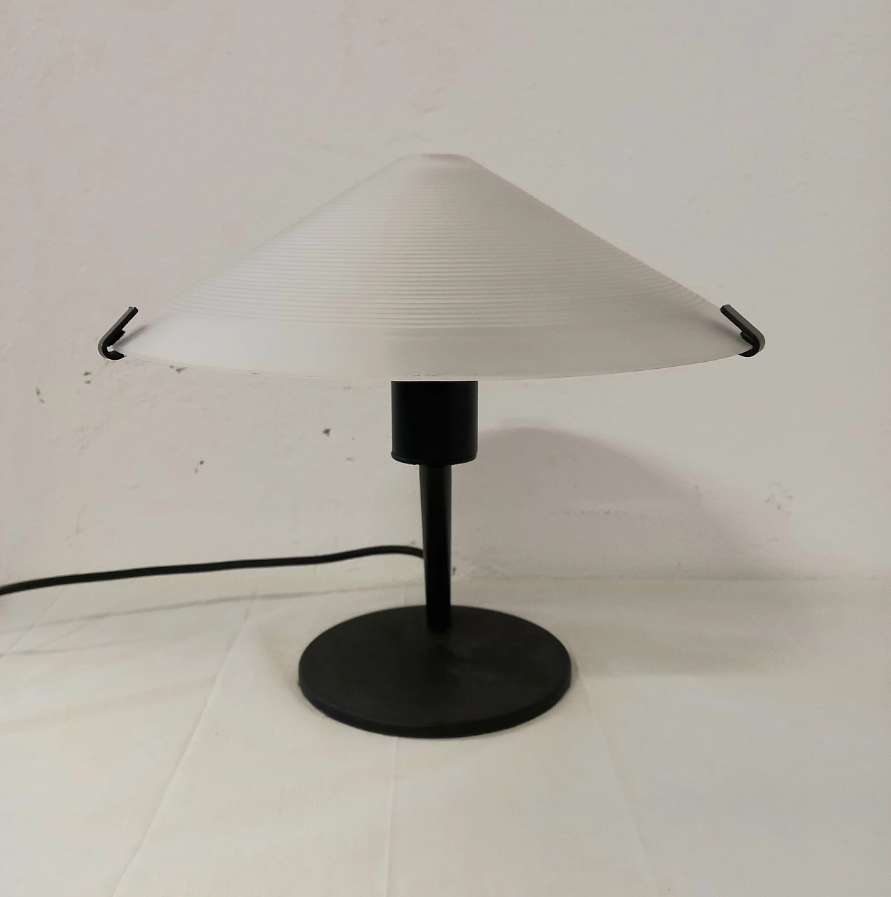 Tobia table lamp in glass and metal by Lamiprogetti, 1980s 4