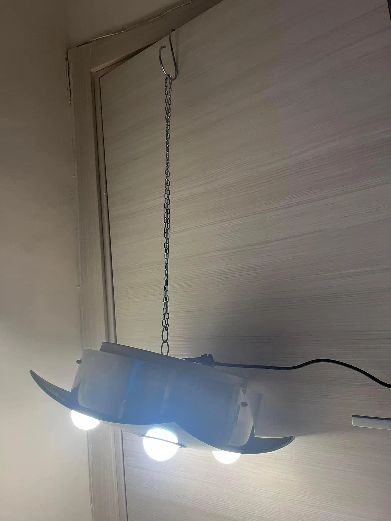 Lampada da soffitto in metallo cromato con 4 luci, anni '70 6