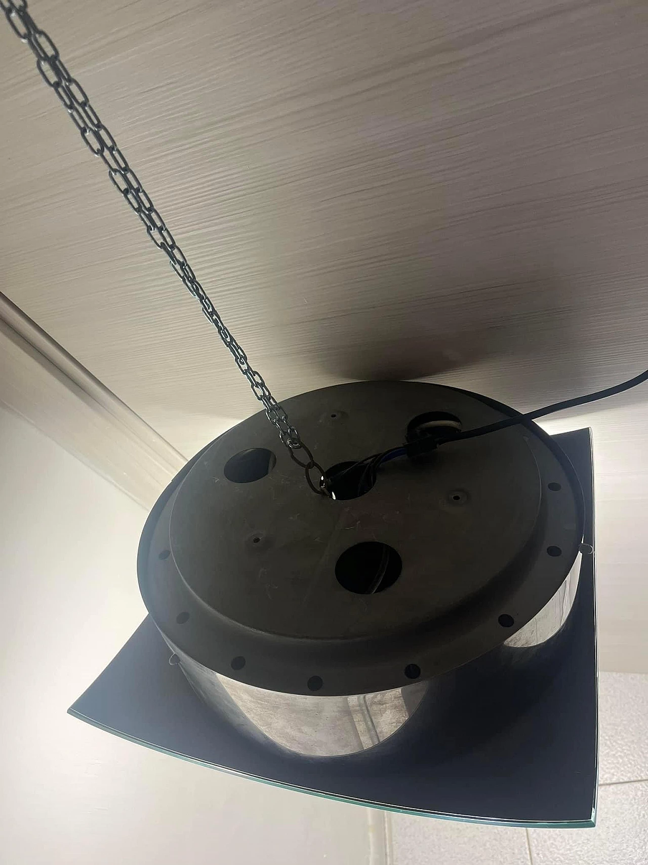 Lampada da soffitto in metallo cromato con 4 luci, anni '70 7