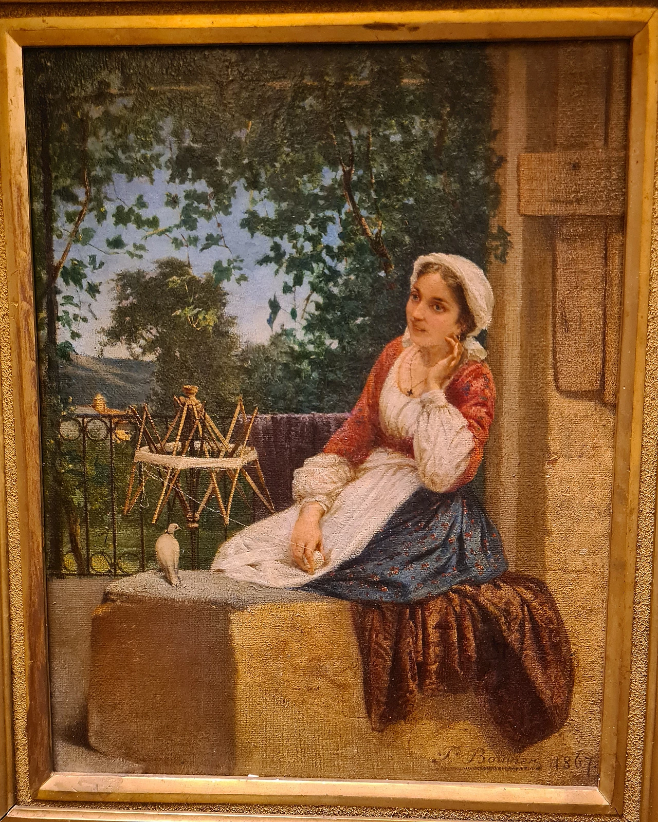 Pietro Bouvier, quadro ad olio su tela, 1867 2