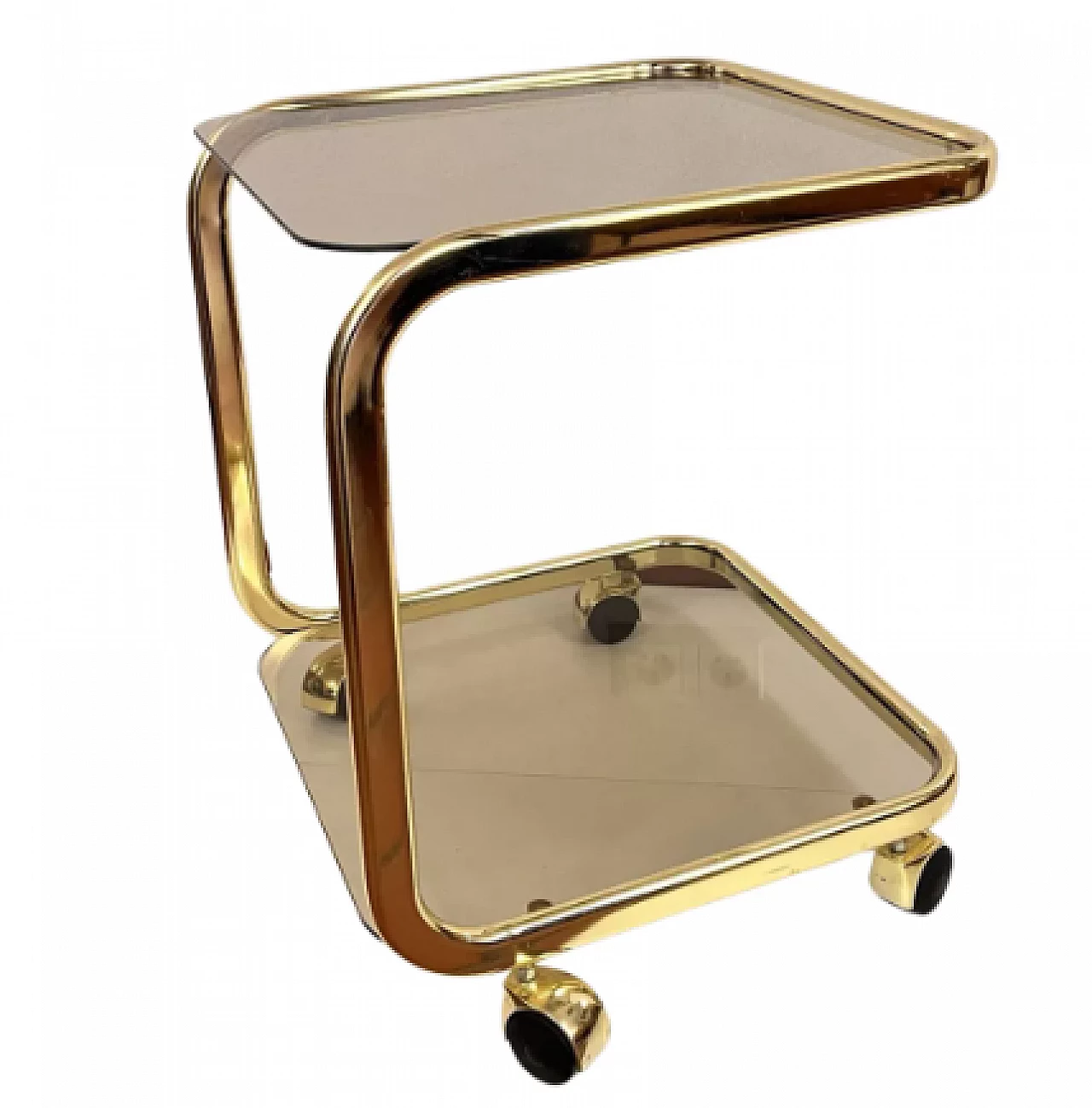 Metal and glass bar cart by Huwa-Spiegel Parsol, 1970s 3