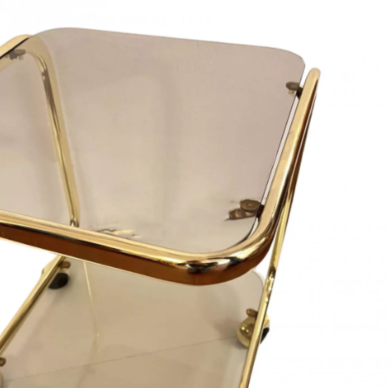 Metal and glass bar cart by Huwa-Spiegel Parsol, 1970s 8