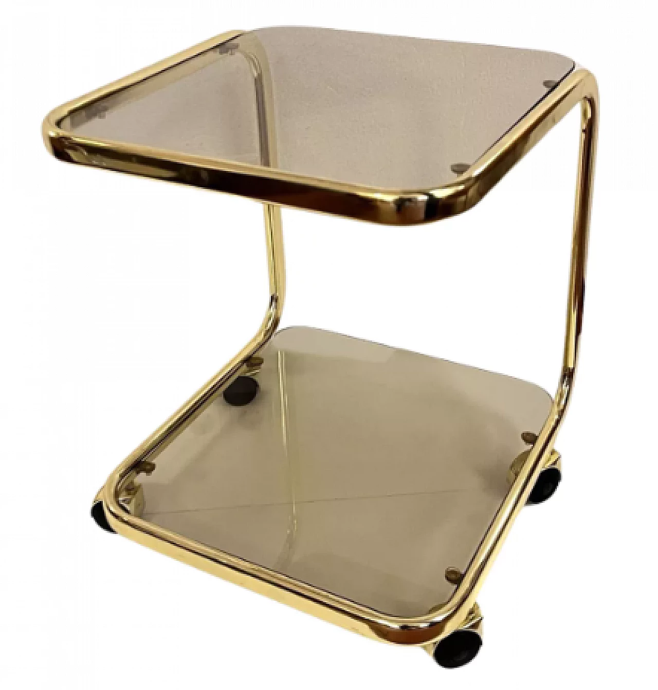 Metal and glass bar cart by Huwa-Spiegel Parsol, 1970s 11