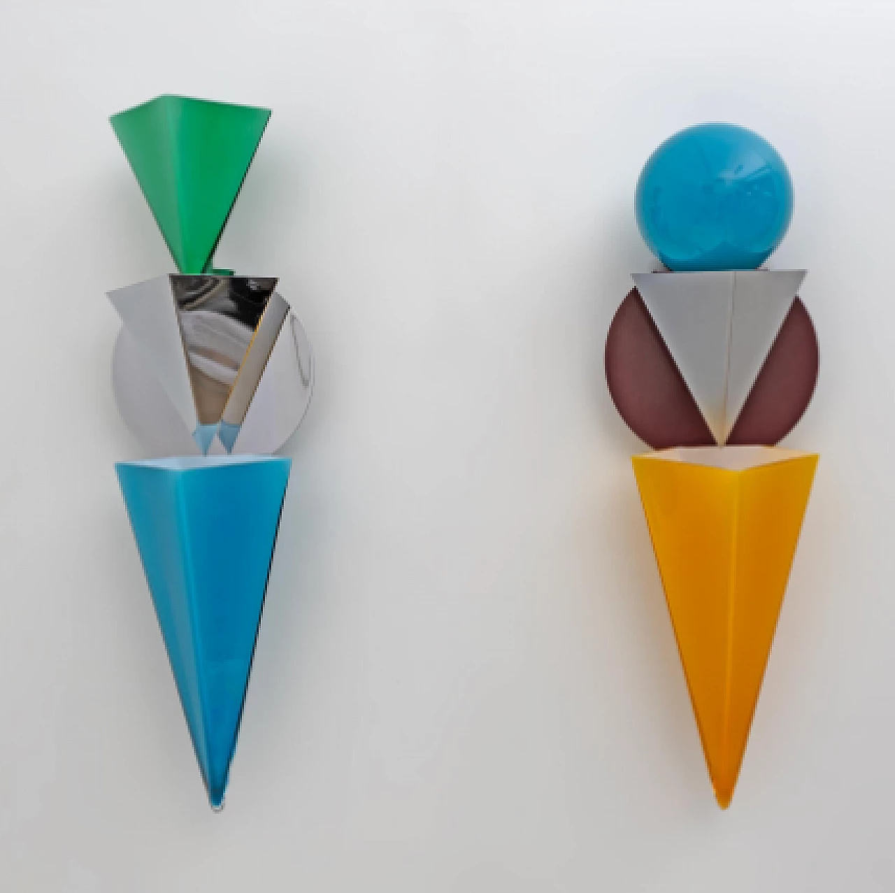 Pair of Wassily wall lights by Tihani and Mancini for Foscarini, 1985 2