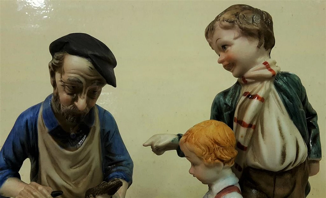 Shoemaker and children, ceramic sculpture 3