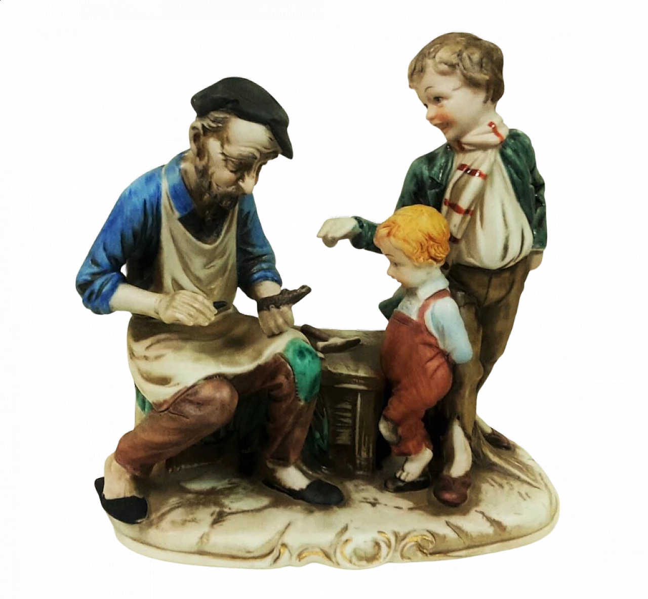 Shoemaker and children, ceramic sculpture 5