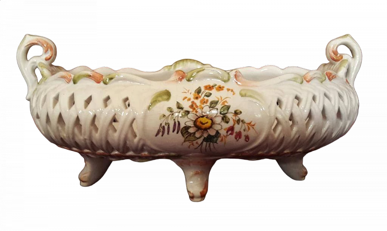 Cestino in ceramica di Bassano dipinto a mano 7