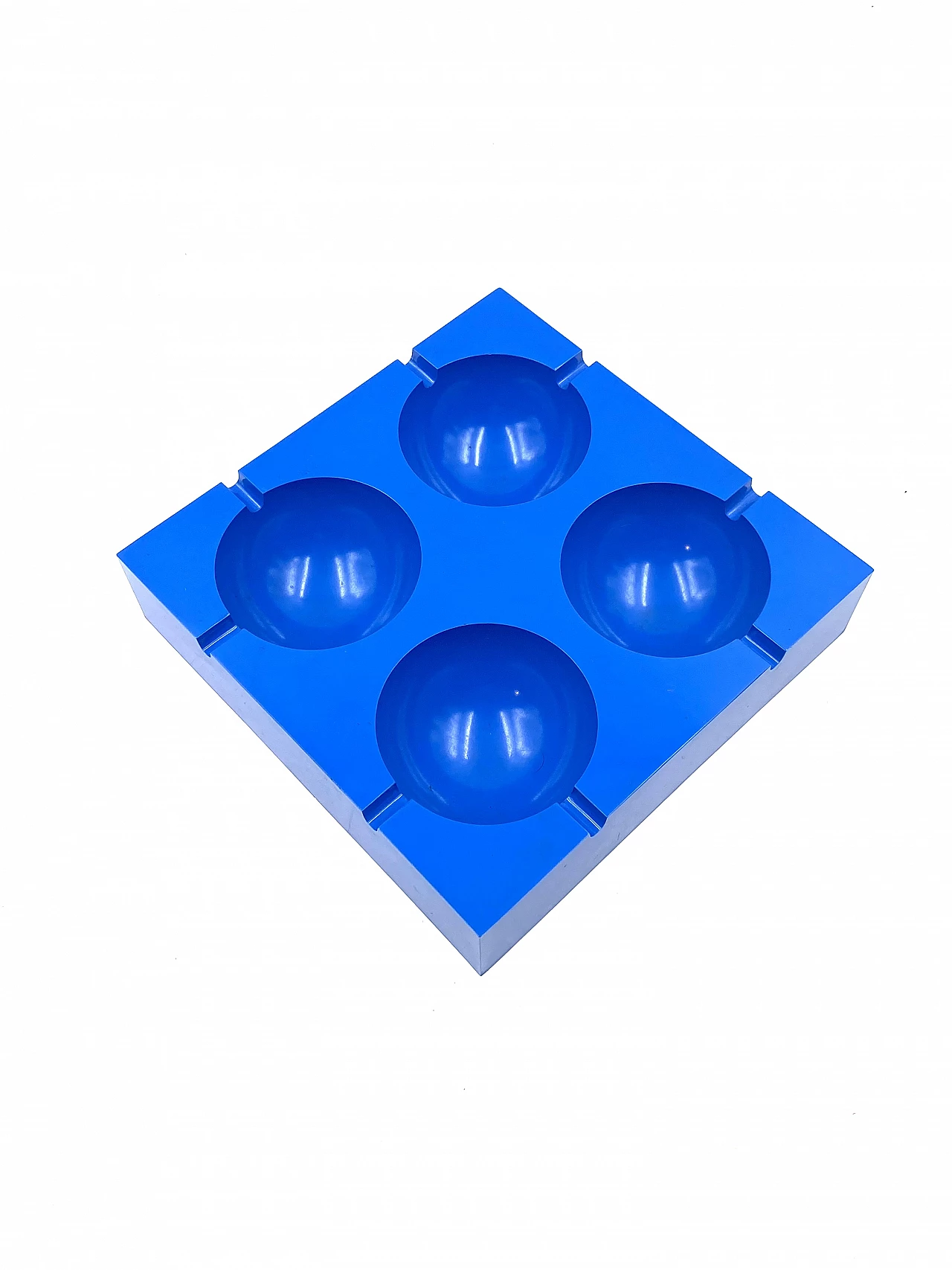 Blue melamine ashtray by Giorgio Soavi, Sampa for Olivetti, 1965