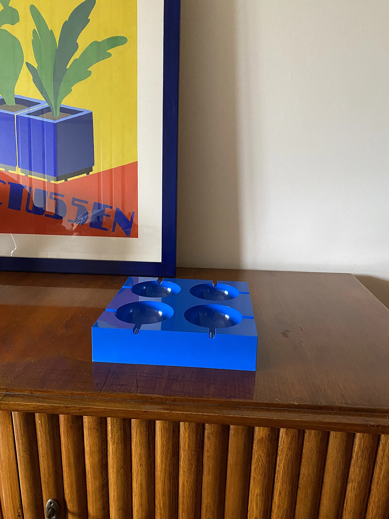Blue melamine ashtray by Giorgio Soavi, Sampa for Olivetti, 1965 9