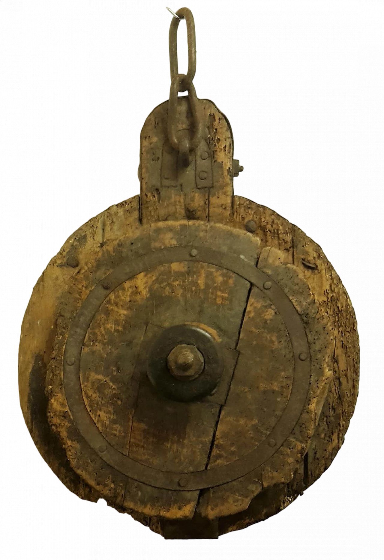 Wooden towing pulley, early 20th century 6