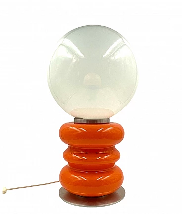 Lampada da tavolo in vetro di Carlo Nason per AV Mazzega, anni '70