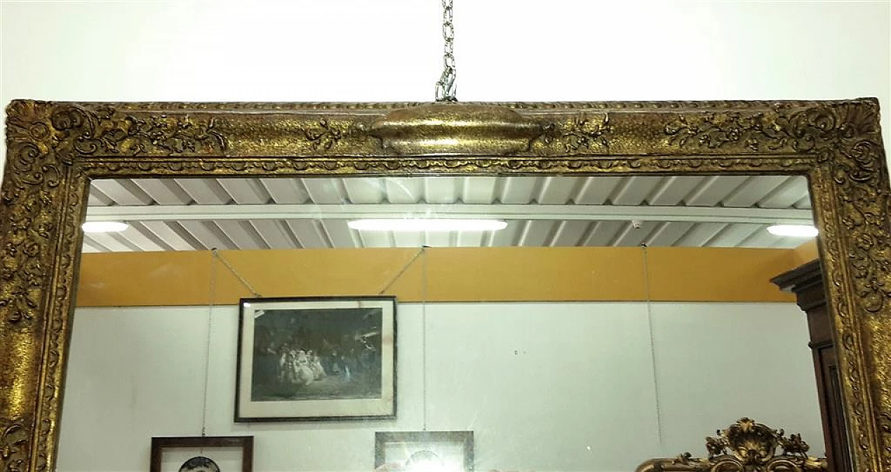 Specchio francese in legno e gesso dorato, '800 2